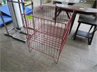 RED CAGE STYLE BIN