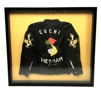 Framed Vintage Vietnam War Embroidered Jacket