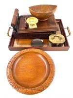 Assortment of Wooden Boxes, Trays, and More