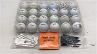 24 Titleist & More Golf Balls + Tees