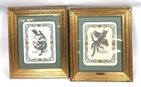 2 Dragon or Bird Embroidery Pieces