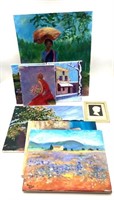 Assortment of 8 painting on Canvas or Paper