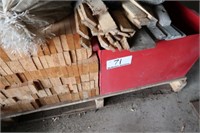 Pallet of Items, Wood Stakes, Lathes, Trowels