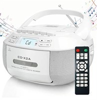 ($54) Greadio CD Player Boombox Cassette Player