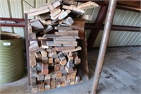 Metal Rack w/Dollies, 40wx25dx53H w/Cart of Wood