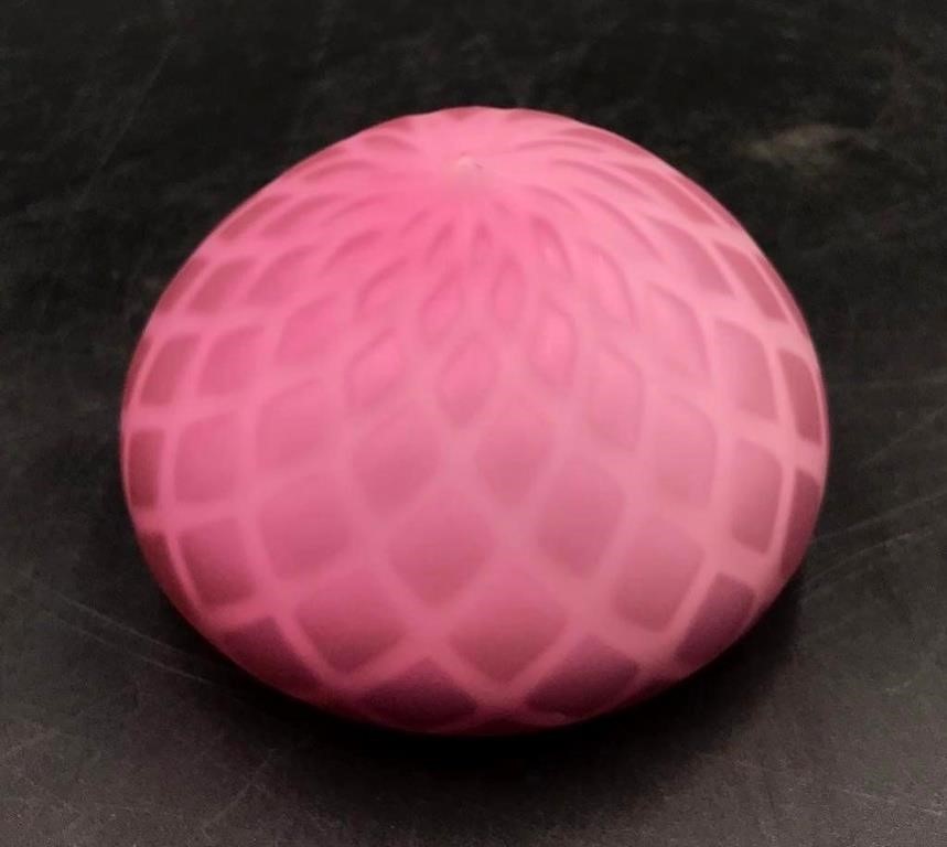 Pink Glass Murano Art Deco Paperweight