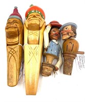 Hand Carved German Nutcracker and Cork Stoppers