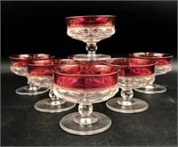 Indiana Kings Crown Thumbprint Cocktail Glasses