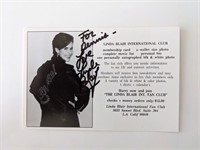 Linda Blair signed fan club postcard