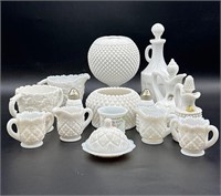 Collection of Westmoreland Milk Glass