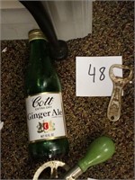 Cott Ginger Ale Bottle and Bottle Opener