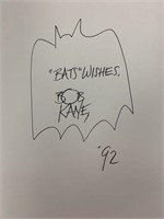 Bob Kane Batman hand drawn signed sketch