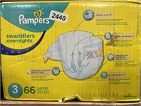 PAMPERS SWADDLER OVERNIGHT DIAPERS PACK OF 66