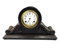 New Haven Carved Wood Mantel Clock