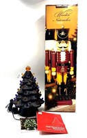 Nutcracker and a Halloween Ceramic Christmas Tree