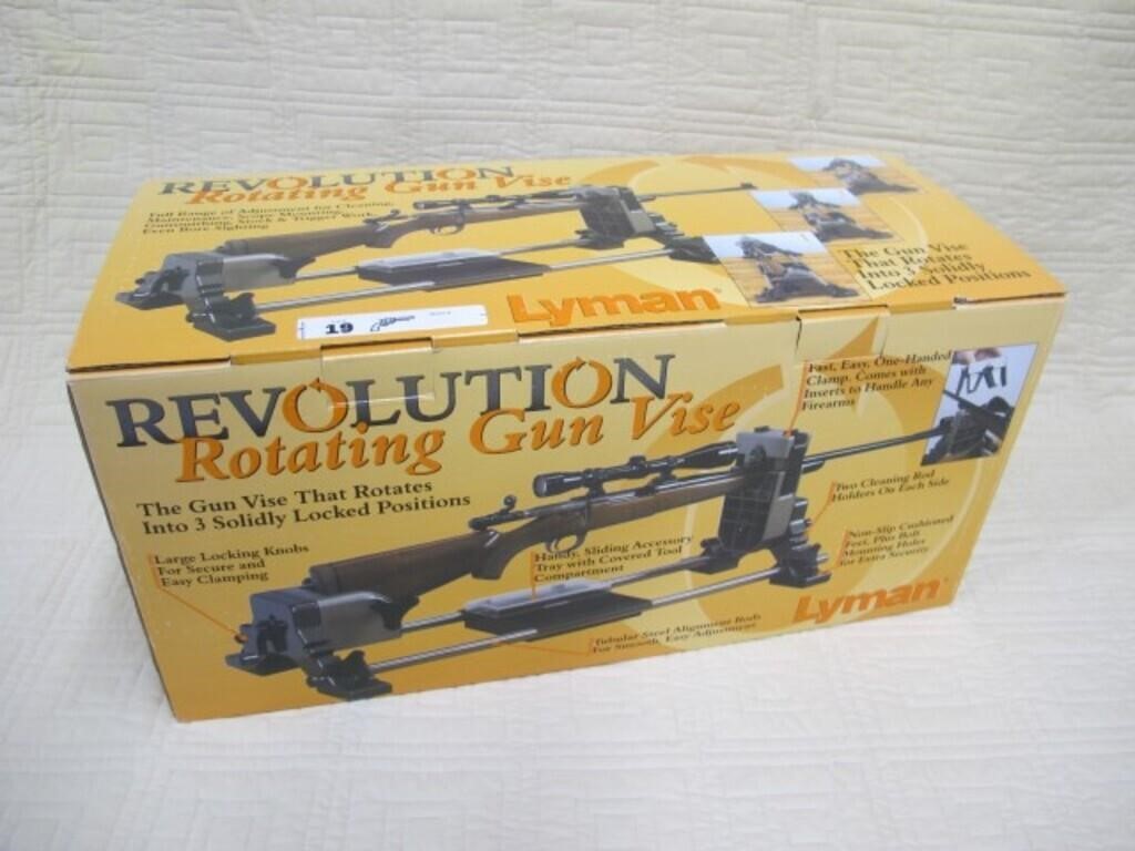 LYMAN REVOLUTION ROTATING GUN VISE IN BOX