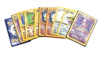 Assortment of Holographic Pokémon cards from 1999