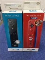 Two Nintendo Wii remote plus