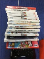 12 unopened Wii games and one controller