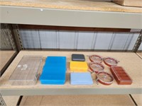 Variety of fishing tackle storage containers