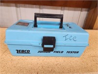 Zebco Jr field tester fishing tackle box with