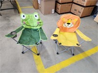 Two children's bag lawn chairs
