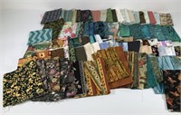 Lot of fabric, 2 scarves,book and table cover
