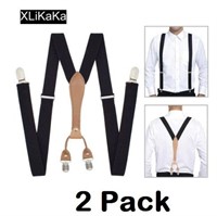 Men Black Suspenders 2 pack