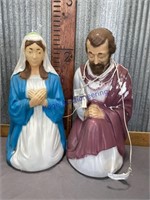 MARY AND JOSEPH BLOW MOLDS, 27"T