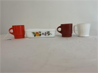 Fire King Cups and Dish