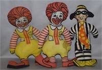 1970's Hamburglar + (2) Ronald McDonald Plush Toys