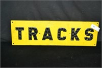 8" x 27" Metal Railroads Track Sign