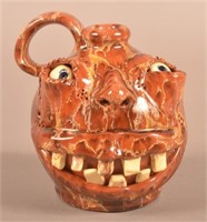 Nolde Forest Pottery Grotesque Face Jug.