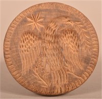 PA Carved Eagle Single-Piece Butter Print.