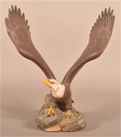 Rare J. Randy Rowe Carved & Painted American Eagle