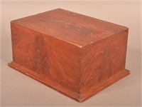PA 19th C. Flame Grain-Painted Wood Slide-Lid Box.