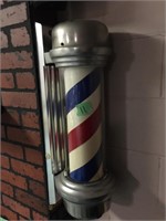 Vintage Barber lighted pole, you remove