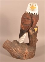 Vintage Eagle Carving Signed "MW" on Base.