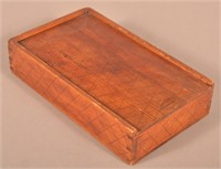 19th Century Pine Slide-Lid Spice Box.