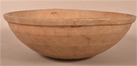 Large 19th Century Turned-Wood Bowl.
