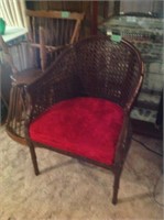 Red velvet chair