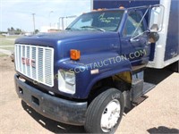 1992 GMC Top Kick single axle box van truck,