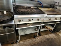CPG 3' GAS CHAR GRILL WITH ROLLING STAND