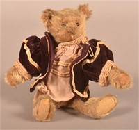 Antique German Brown Mohair Teddy Bear.