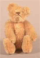 Vintage German Miniature Tan Mohair Teddy Bear.