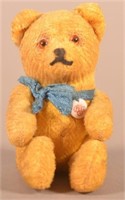 Vintage German Miniature Golden Mohair Teddy Bear.