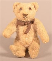 Antique German Small Tan Mohair Teddy Bear.