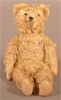 Vintage German Tan Plush Mohair Teddy Bear.