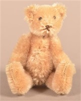 Vintage German Miniature Tan Mohair Teddy Bear.