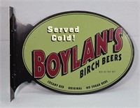 Vintage Boyland's Birch Beer Flange Sign
